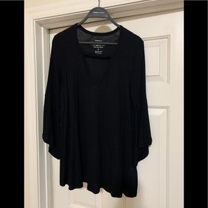 Black knit jersey